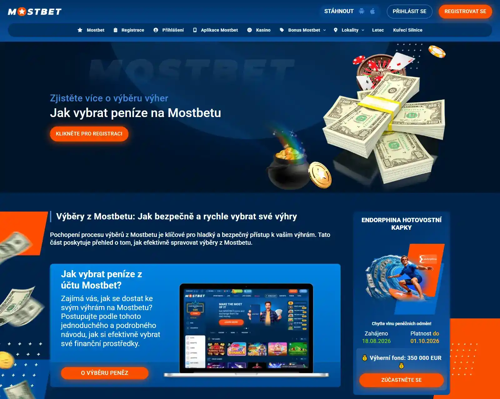 Aktuální instrukce Mostbet pro výběr prostředků